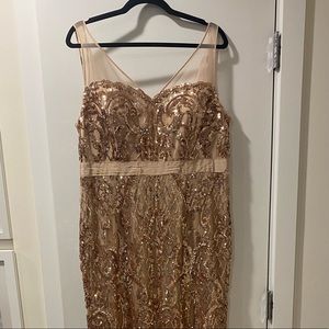 Adrianna Pappell Rose Gold Gown